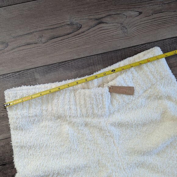 NWT Skims Women's Cozy Knit Teddy Wide Leg Lounge Pants Bone White 2X/3X - Picture 6 of 10